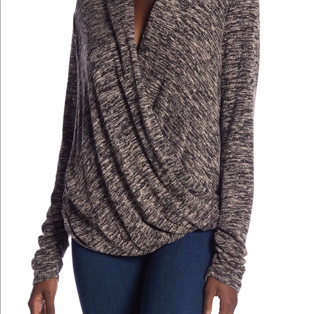 Max Studio wrap sweater